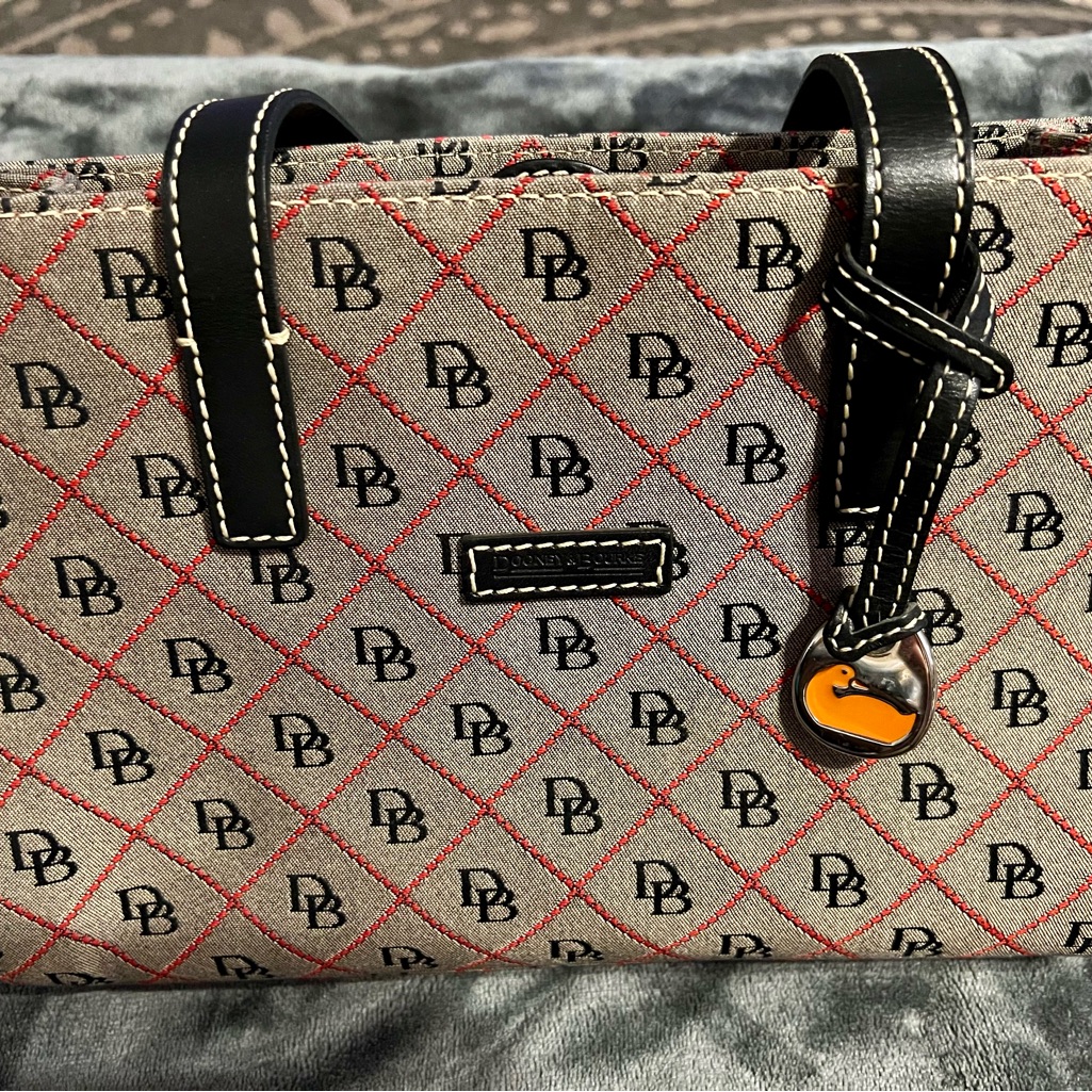 Dooney & Bourke Black And Red Tote. Medium Size.